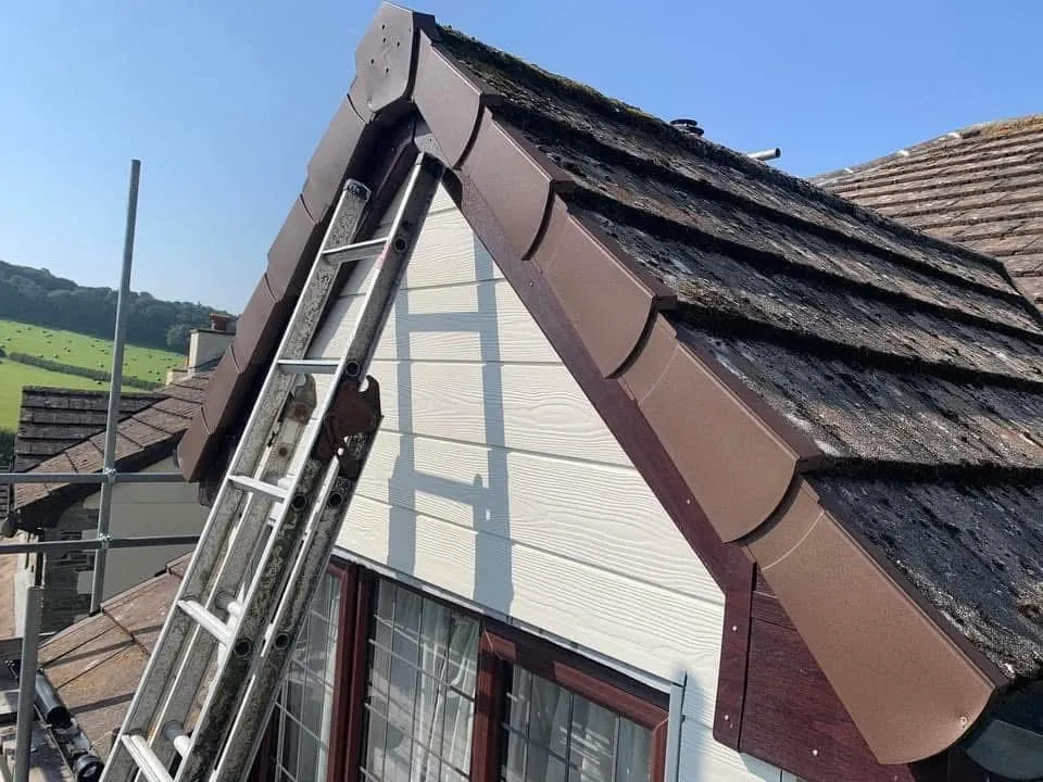 New fascias, bargeboards and guttering in Budleigh Salterton