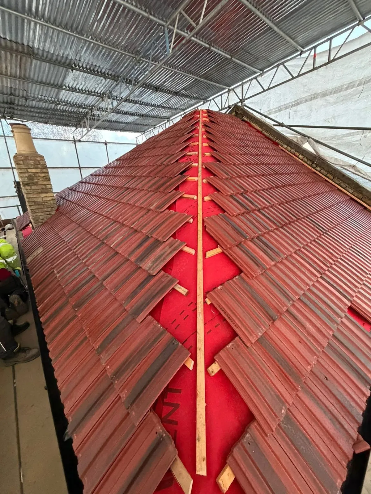 Complete roof replacement with new clay tiles in Budleigh Salterton